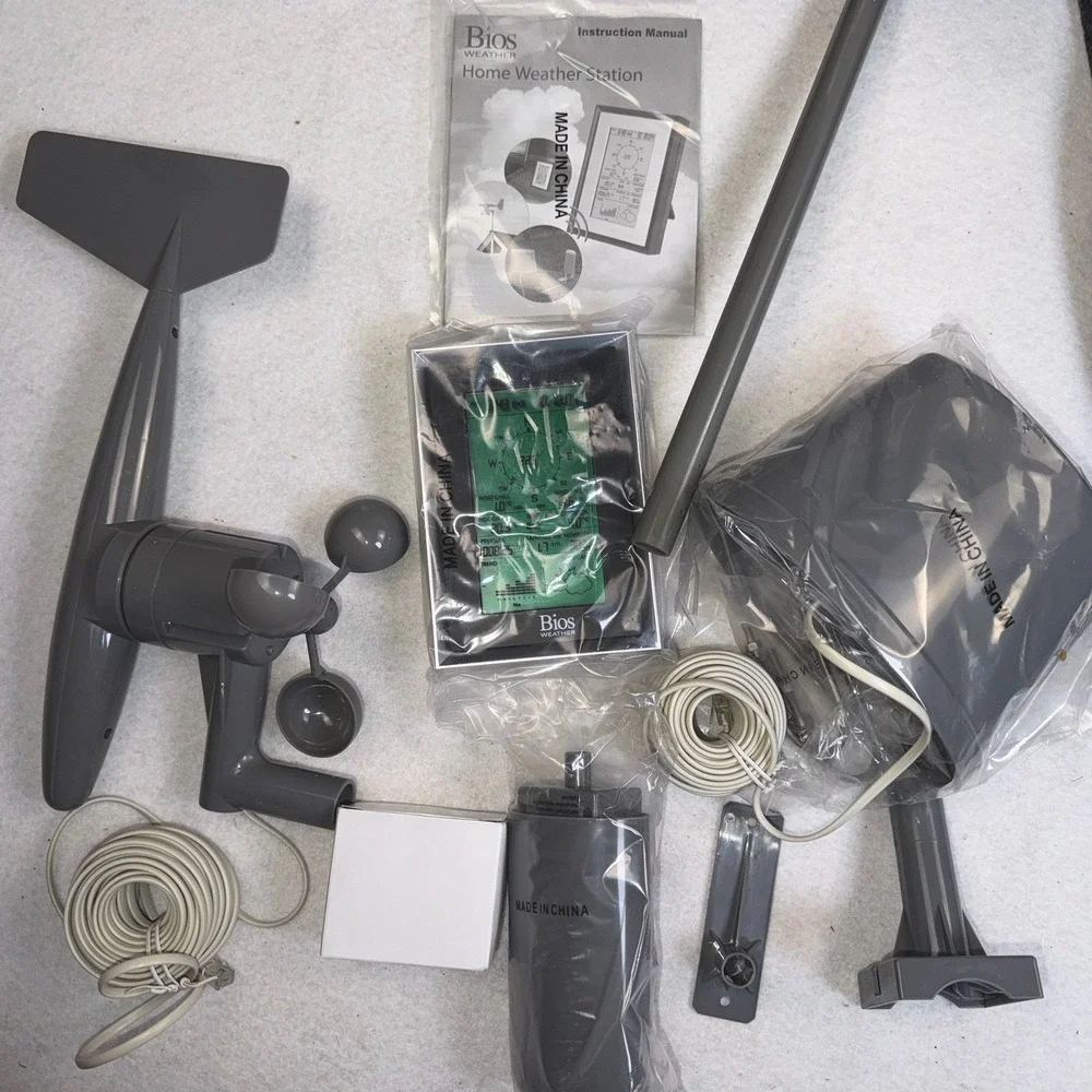 BIOS Wireless Home Weather Station Complete Kit Wind Rain Temp Sensor